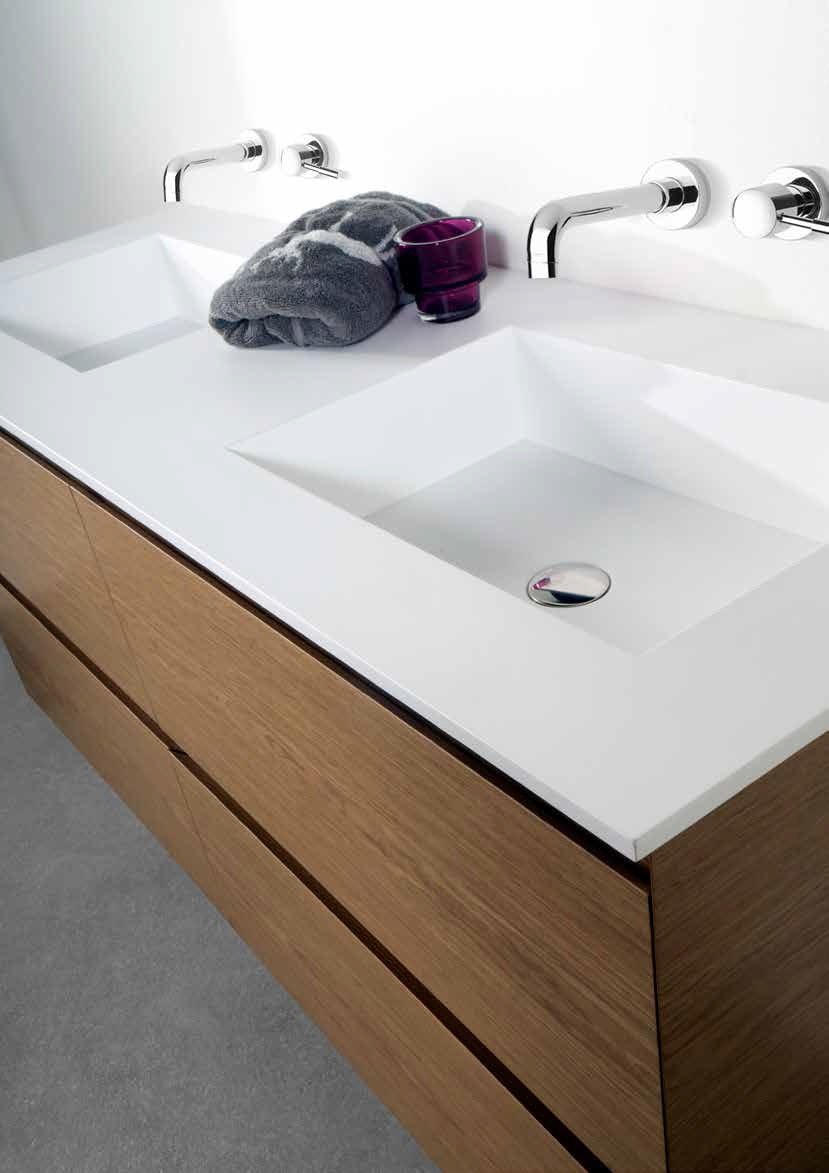 ENCIMERA BAÑO 121-130 CM SQUARE 45X30 PARA MUEBLE 2 SENOS (TEXTURAS PIEDRA Y LISO) - IBS 